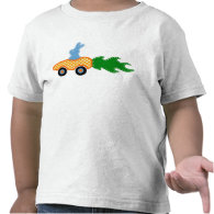 Bunny Carrot Car T-shirt