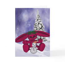 Bunny Christmas Card by sirenscastle Bunny Christmas Card