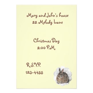 Bunny Christmas Invitation