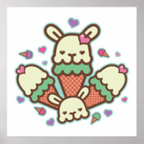 bunny cone love print