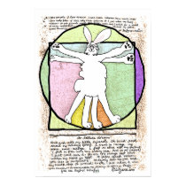 Bunny DaVinci Poster and Print by zooogle Bunny DaVinci Poster and Print