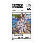 Bunny Dip at Pt. Lapin Custom Postage Stamps
