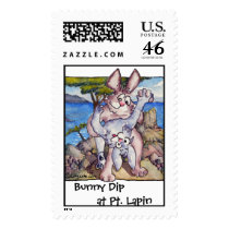 Bunny Dip at Pt. Lapin Custom Postage Stamps