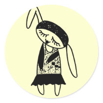 bunny doll stickers