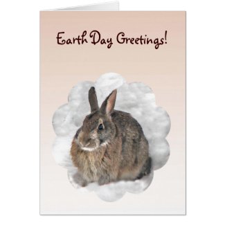 Bunny Earth Day zazzle_card