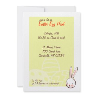 Bunny Easter Egg Hunt Invitations invitation