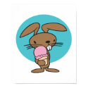 bunny eating ice cream posters