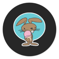 bunny eating ice cream stickers by doonidesignsanimals bunny eating ice cream stickers