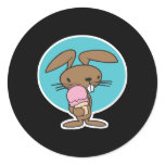bunny eating ice cream stickers