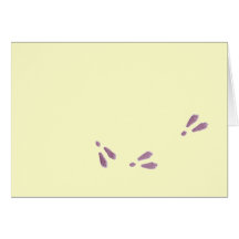 bunny foot prints greeting card