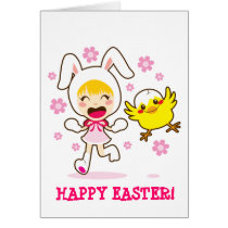 Bunny Girl And Little Chick cards