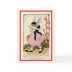 Bunny Girl Easter Card