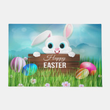 Bunny Happy Easter 18" x 24" Doormat