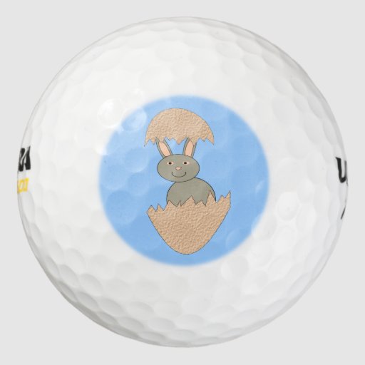 Bunny Hatching from Egg Weird Golf Ball Pack Of Golf Balls Zazzle