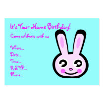 bunny head birthday invitation business cards by margaret40 bunny head birthday invitation business cards