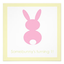 Bunny Hop Birthday or Baby Shower Invitation