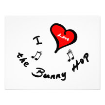 Bunny Hop Items - I Heart the Bunny Hop Personalized Invitation