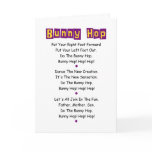 Bunny Hop Lyrics Easter Card   Customize It!
