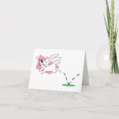 Bunny Hop Note Card by