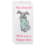 Bunny Hugging An Egg Custom Rack Card