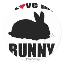 BUNNY - "I LOVE MY BUNNY" stickers by humortees BUNNY - "I LOVE MY BUNNY" stickers