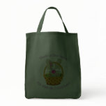 Bunny in a Basket Easter Grocery Tote Bag