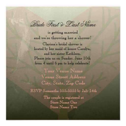 Bunny in Magic Forest Bridal Shower Invitation