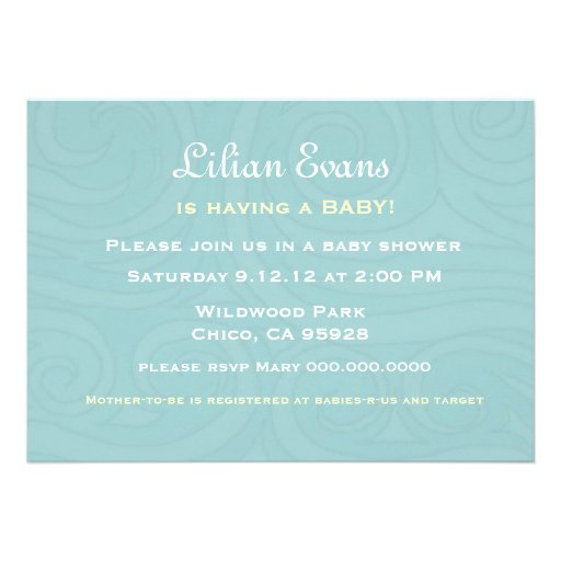 Bunny in Teacup Baby Shower Invitations