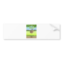 bunny in the basket swinging bumper sticker