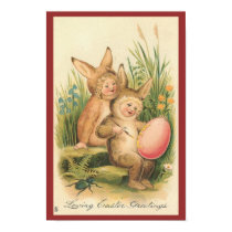 Bunny Kid's Easter Poster posters