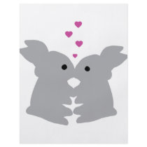 bunny kiss icon flyers