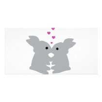bunny kiss icon photo cards