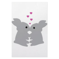 bunny kiss icon stationery