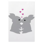 bunny kiss icon stationery paper