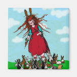 BUNNY LADY FRIDGE MAGNET