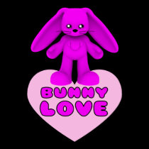 Bunny Love Pink Rabbit Cute