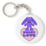 Bunny Love Purple Rabbit Cute Keychain