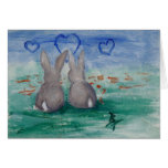 Bunny Lovin aceo Blank Greeting Card
