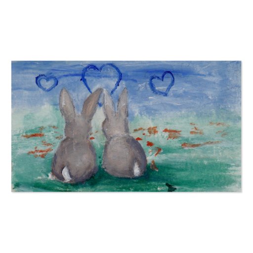Bunny Lovin' aceo Business Card (back side)