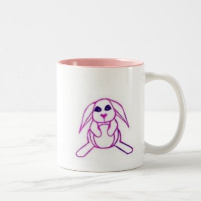 BUNNY LUV Mug by Kaitesartcentral