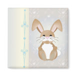 Bunny on Blue Magnet