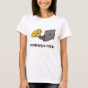 bunny on laptop, COMPUTER GEEK! t-shirts by cherrybun bunny on laptop, COMPUTER GEEK! t-shirts