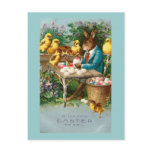 Bunny Painting Easter Eggs Post Cards
