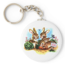 Bunny Patch Key Chain