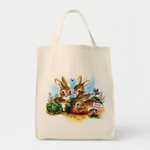 Bunny Patch Tote Bags