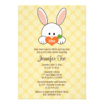 Bunny Rabbit Baby Shower Invitations Yellow