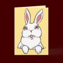 Bunny Rabbit Greeting Card Custom or Blank Card cards