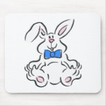 Bunny rabbit mouse pad