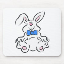 Bunny rabbit mouse pad