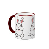 Bunny Rabbit Mug Coffee Cup Cutesy Bunny Cup